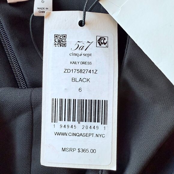 NWT Cinq a Sept Kaily Twist Halter Jersey Midi Dress in Black Size 6 - Picture 11 of 16